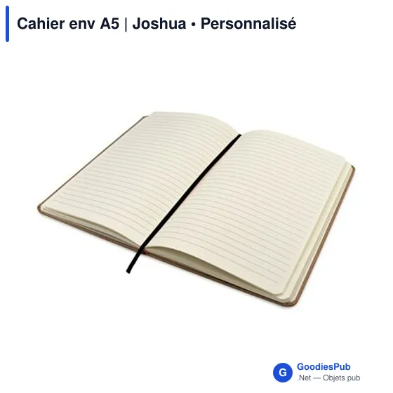Cahier A5 personnalisable Joshua avec logo en carton recyclé - Image 6