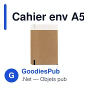 Cahier A5 personnalisable Joshua avec logo en carton recyclé - Miniature 7