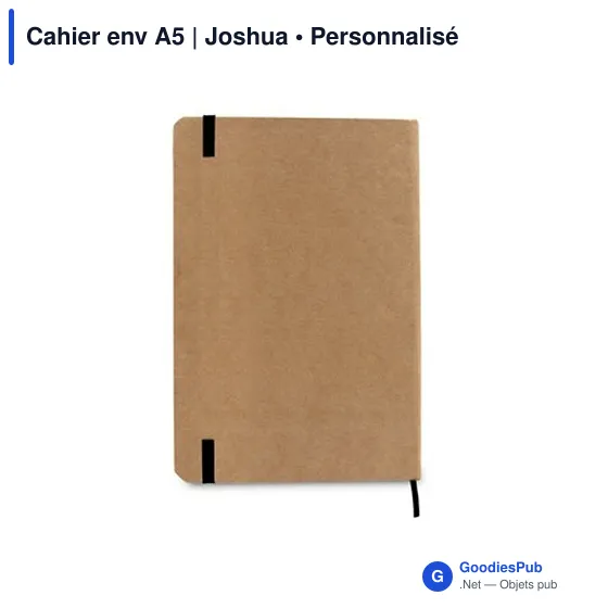 Cahier A5 personnalisable Joshua avec logo en carton recyclé - Image 7