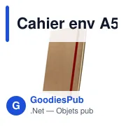Cahier A5 personnalisable Joshua avec logo en carton recyclé - Miniature 8