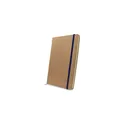 Variante bleu marine - Cahier A5 personnalisable Joshua avec logo en carton recyclé