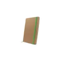 Variante vert clair - Cahier A5 personnalisable Joshua avec logo en carton recyclé