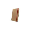 Variante rouge - Cahier A5 personnalisable Joshua avec logo en carton recyclé