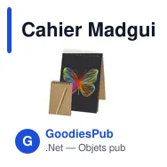Cahier Madguire personnalisable avec logo - Bloc-notes A6 écologique - Miniature 1