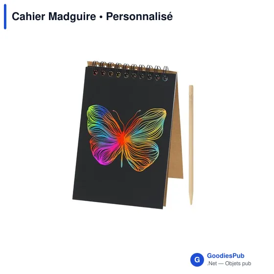 Cahier Madguire personnalisable avec logo - Bloc-notes A6 écologique - Image 3