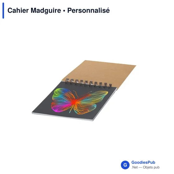 Cahier Madguire personnalisable avec logo - Bloc-notes A6 écologique - Image 4