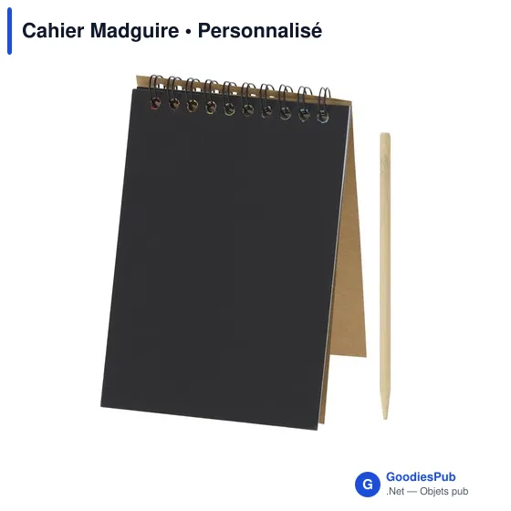 Cahier Madguire personnalisable avec logo - Bloc-notes A6 écologique - Image 5