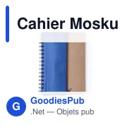 Cahier à spirales personnalisable Mosku avec logo et trousse intégrée - Miniature 1