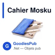 Cahier à spirales personnalisable Mosku avec logo et trousse intégrée - Miniature 2