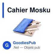 Cahier à spirales personnalisable Mosku avec logo et trousse intégrée - Miniature 3