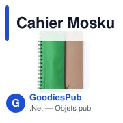 Cahier à spirales personnalisable Mosku avec logo et trousse intégrée - Miniature 6