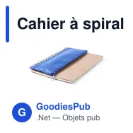 Cahier à spirales personnalisable Mosku avec logo et trousse intégrée - Miniature 9
