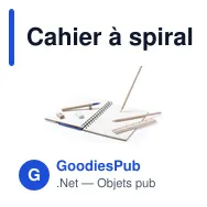 Cahier à spirales personnalisable Mosku avec logo et trousse intégrée - Miniature 10