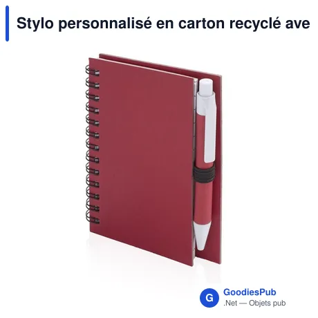 Stylo personnalisé en carton recyclé avec logo pour entreprise