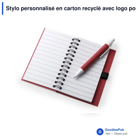 Stylo personnalisé en carton recyclé avec logo pour entreprise - Image 5