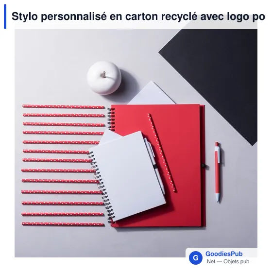Stylo personnalisé en carton recyclé avec logo pour entreprise - Image 8