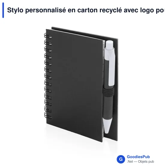 Stylo personnalisé en carton recyclé avec logo pour entreprise - Image 9