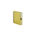 Variante jaune - Stylo personnalisé en carton recyclé avec logo pour entreprise