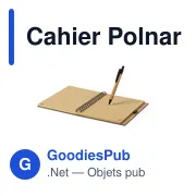 Cahier A5 personnalisable en bambou avec stylo à bille - Polnaravec logo - Miniature 3