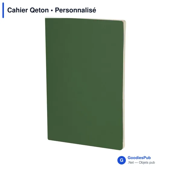 Cahier personnalisable en carton recyclé avec logo - Cahier Qeton - Image 1