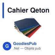 Cahier personnalisable en carton recyclé avec logo - Cahier Qeton - Miniature 4