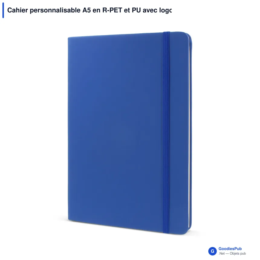 Cahier personnalisable A5 en R-PET et PU avec logo - R-PET A5 - Image 4
