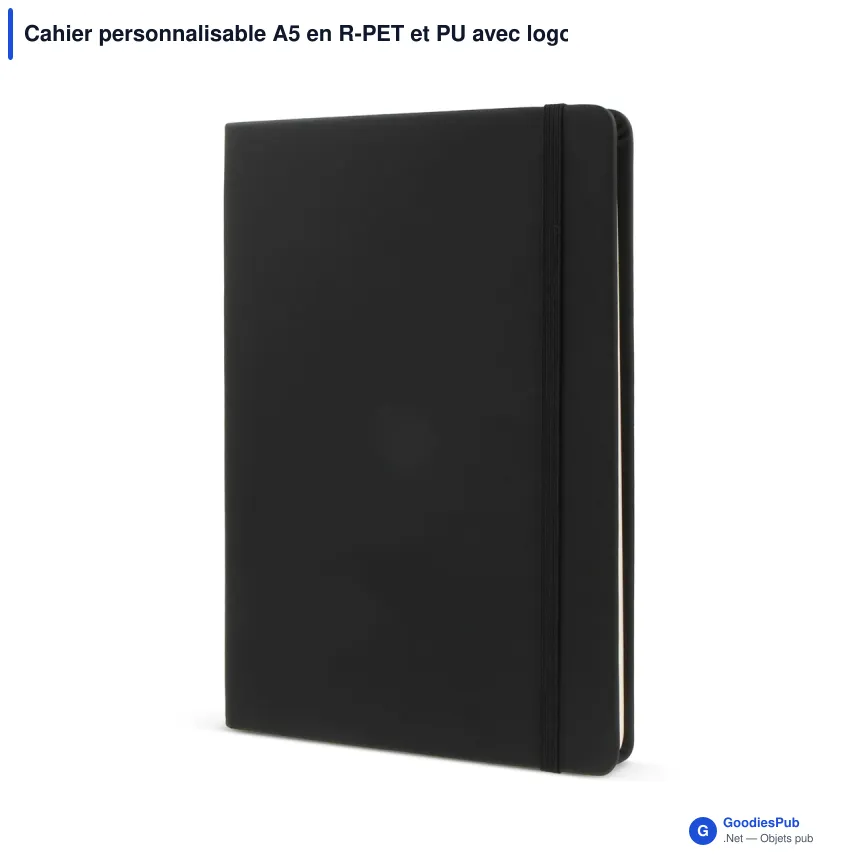 Cahier personnalisable A5 en R-PET et PU avec logo - R-PET A5 - Image 5