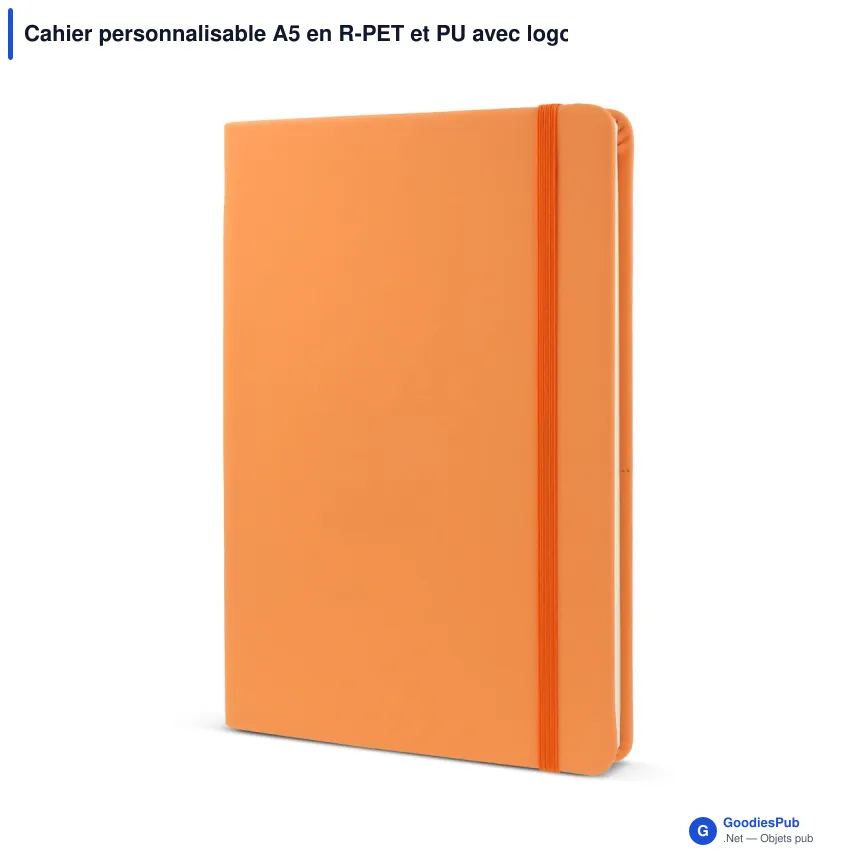 Cahier personnalisable A5 en R-PET et PU avec logo - R-PET A5 - Image 6