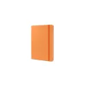 Variante Orange - Cahier personnalisable A5 en R-PET et PU avec logo - R-PET A5