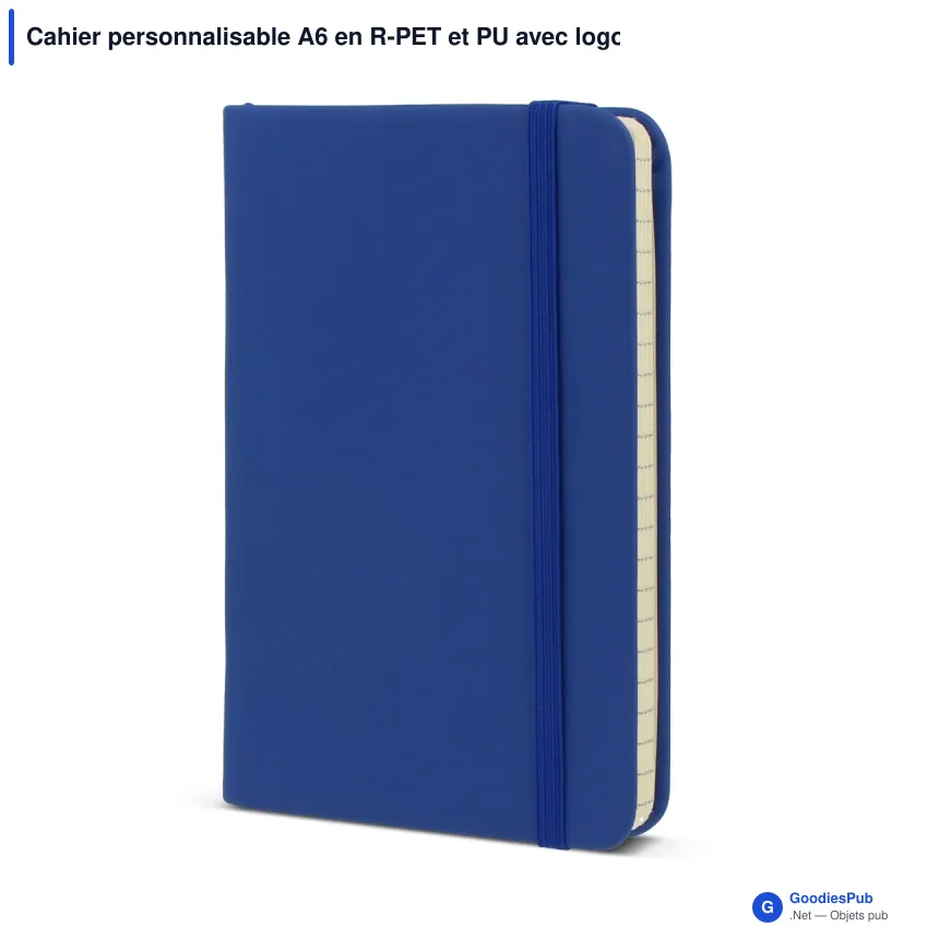 Cahier personnalisable A6 en R-PET et PU avec logo - R-PET A6 - Image 7