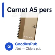 Carnet A5 personnalisable avec logo pour entreprises - Miniature 1