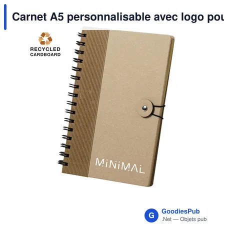 Carnet A5 personnalisable avec logo pour entreprises