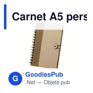 Carnet A5 personnalisable avec logo pour entreprises - Miniature 3