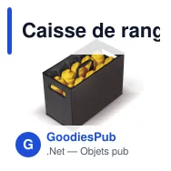 Caisse de rangement personnalisable pour 10 gourdes avec logo - PP noir - Miniature 2