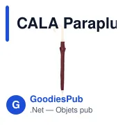 CALA Parapluie avec poignée en bois - Miniature 2