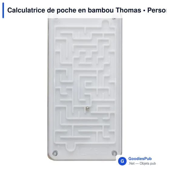 Calculatrice de poche personnalisable en bambou avec logo - Image 3