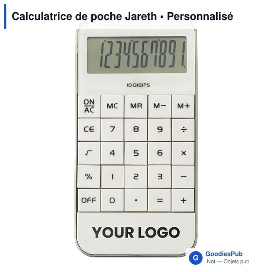 Calculatrice de poche personnalisable avec logo - Jareth - Image 1