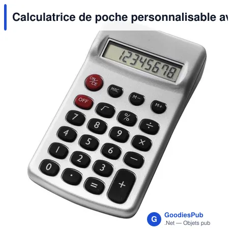 Calculatrice de poche personnalisable avec logo - Tulia