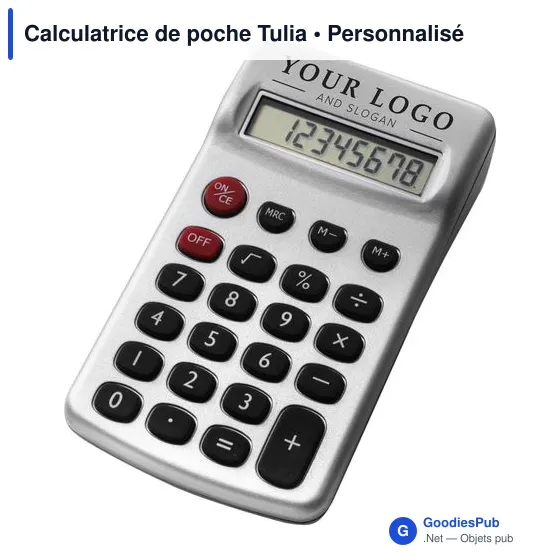 Calculatrice de poche personnalisable avec logo - Tulia - Image 4