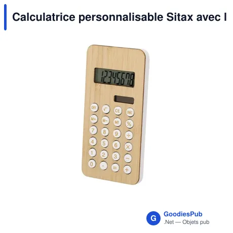 Calculatrice personnalisable Sitax avec logo pour entreprise