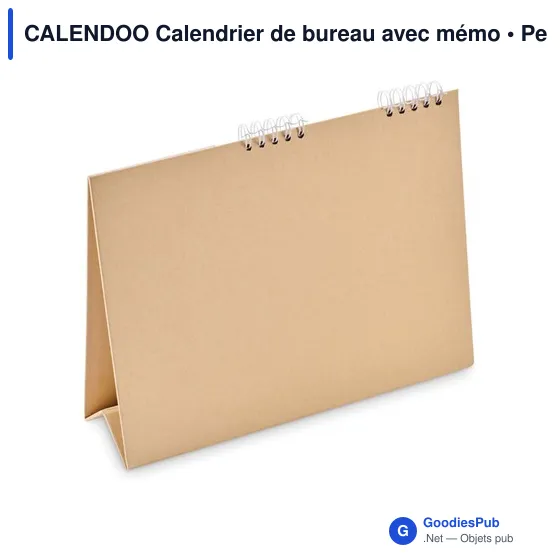 Calendrier de bureau personnalisable CALENDOO avec mémo et logo - Image 5