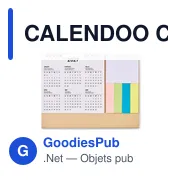 Calendrier de bureau personnalisable CALENDOO avec mémo et logo - Miniature 7