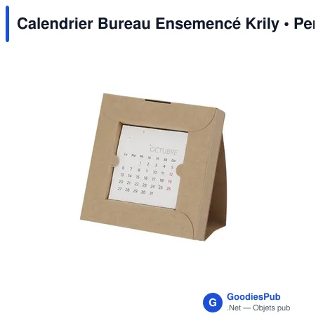 Calendrier Bureau Ensemencé Krily