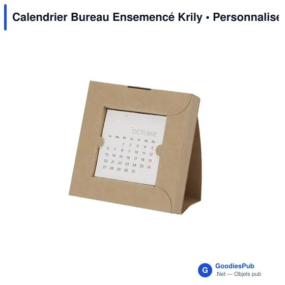Calendrier Bureau Ensemencé Krily - Image 1