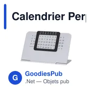 Calendrier Perpétuel personnalisable avec logo pour entreprise - Miniature 1