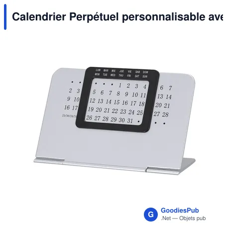 Calendrier Perpétuel personnalisable avec logo pour entreprise