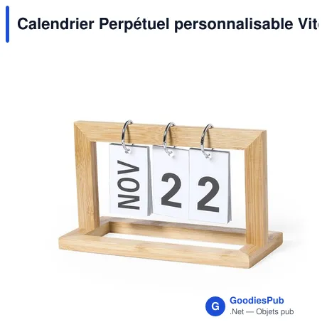 Calendrier Perpétuel personnalisable Vitelix avec logo