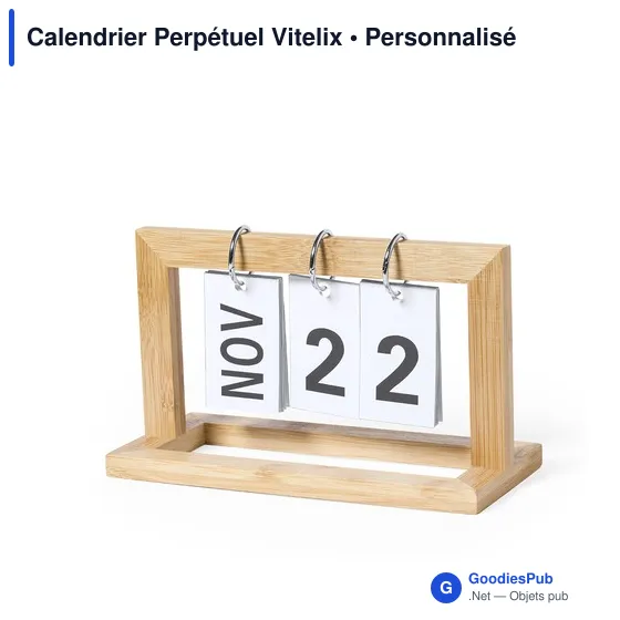 Calendrier Perpétuel personnalisable Vitelix avec logo - Image 1
