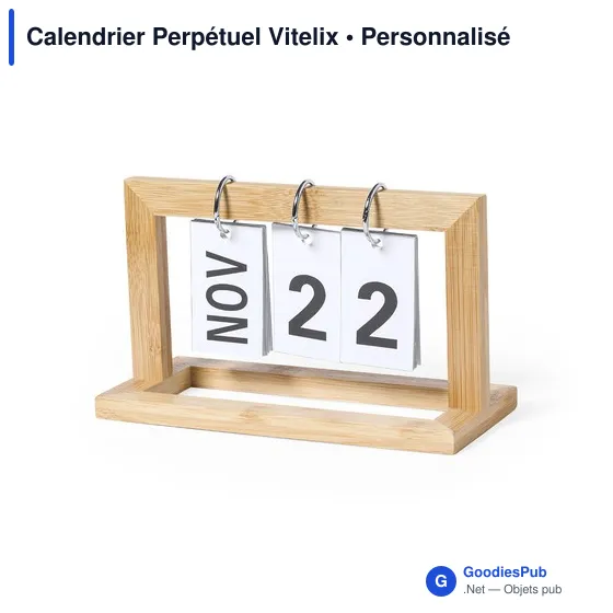 Calendrier Perpétuel personnalisable Vitelix avec logo - Image 2