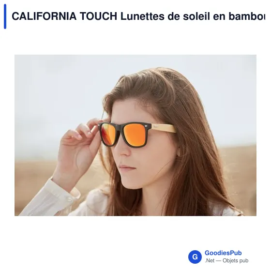 CALIFORNIA TOUCH Lunettes de soleil en bambou. - Image 3
